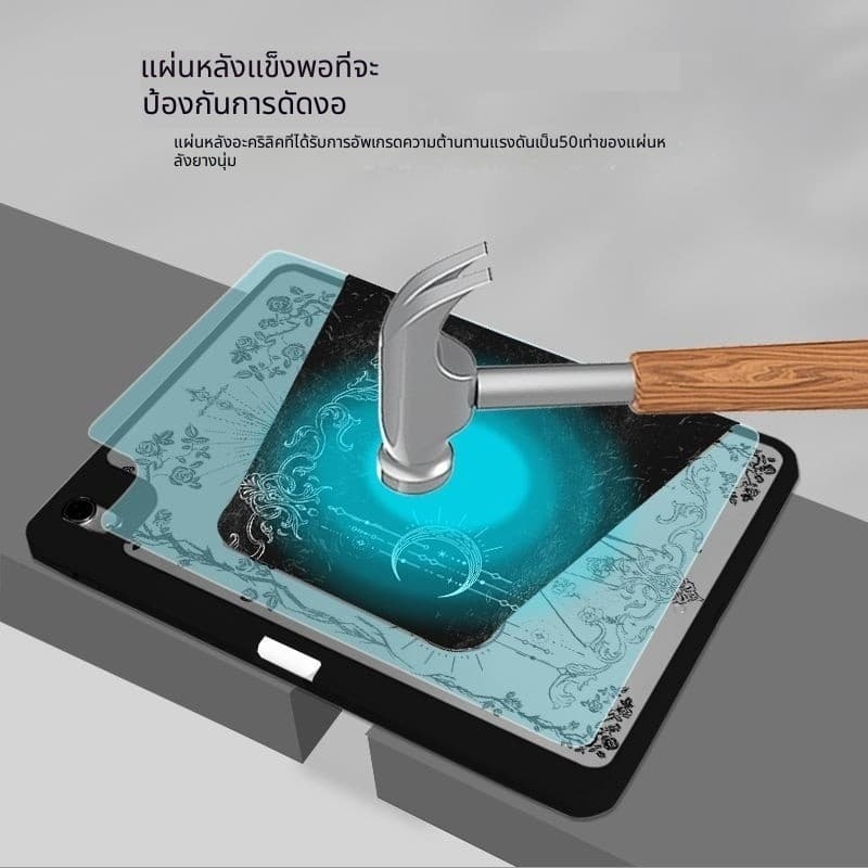 สําหรับ iPad Mini4 Mini5 Mini6 Gen11 A16 Gen10 Gen9/Gen7/Gen8 10.2 air4/5 10.9 10.5 Air3/Pro 11 2021 อะคริลิค 360 หมุน Dark Angel Anti Bend แผ่นป้องกันกรณี รูปที่ 6