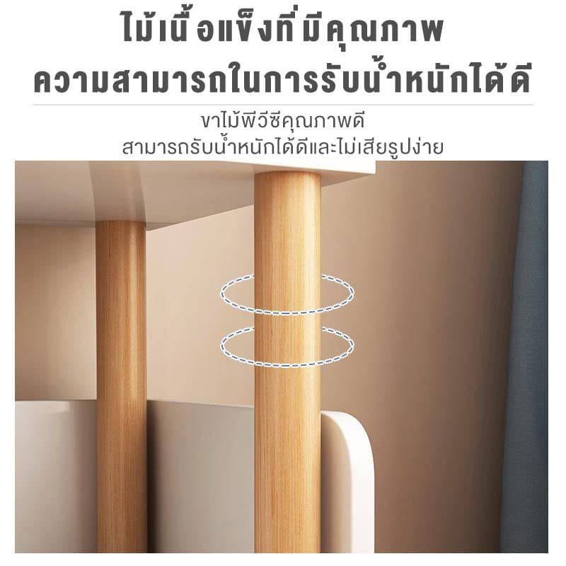 Me ชั้นวางหนังสือ ชั้นเก็บของอเนกประสงค์ ผลิตจากไม้เเท้ เเข็งเเรงทนทาน สามารถรับน้ำหนักได้ 100KG ทำจากไม้ มีรั้วกั้น รูปที่ 8