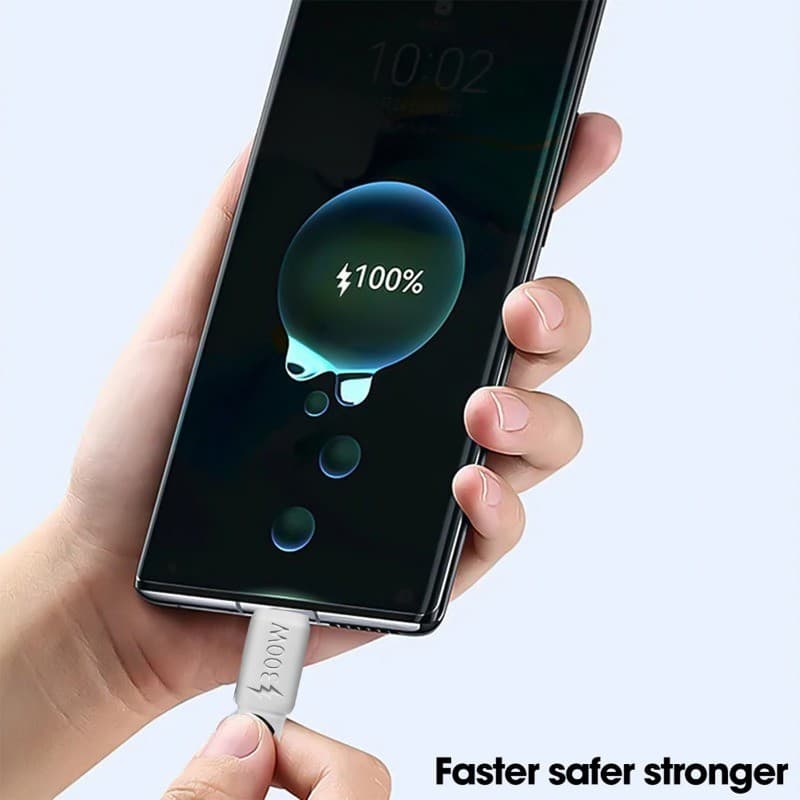 300w Super Fast Charging Type C Micro USB Cable สําหรับโทรศัพท์ Android High Power USB-C Charger Cord ทนทาน PVC รูปที่ 6