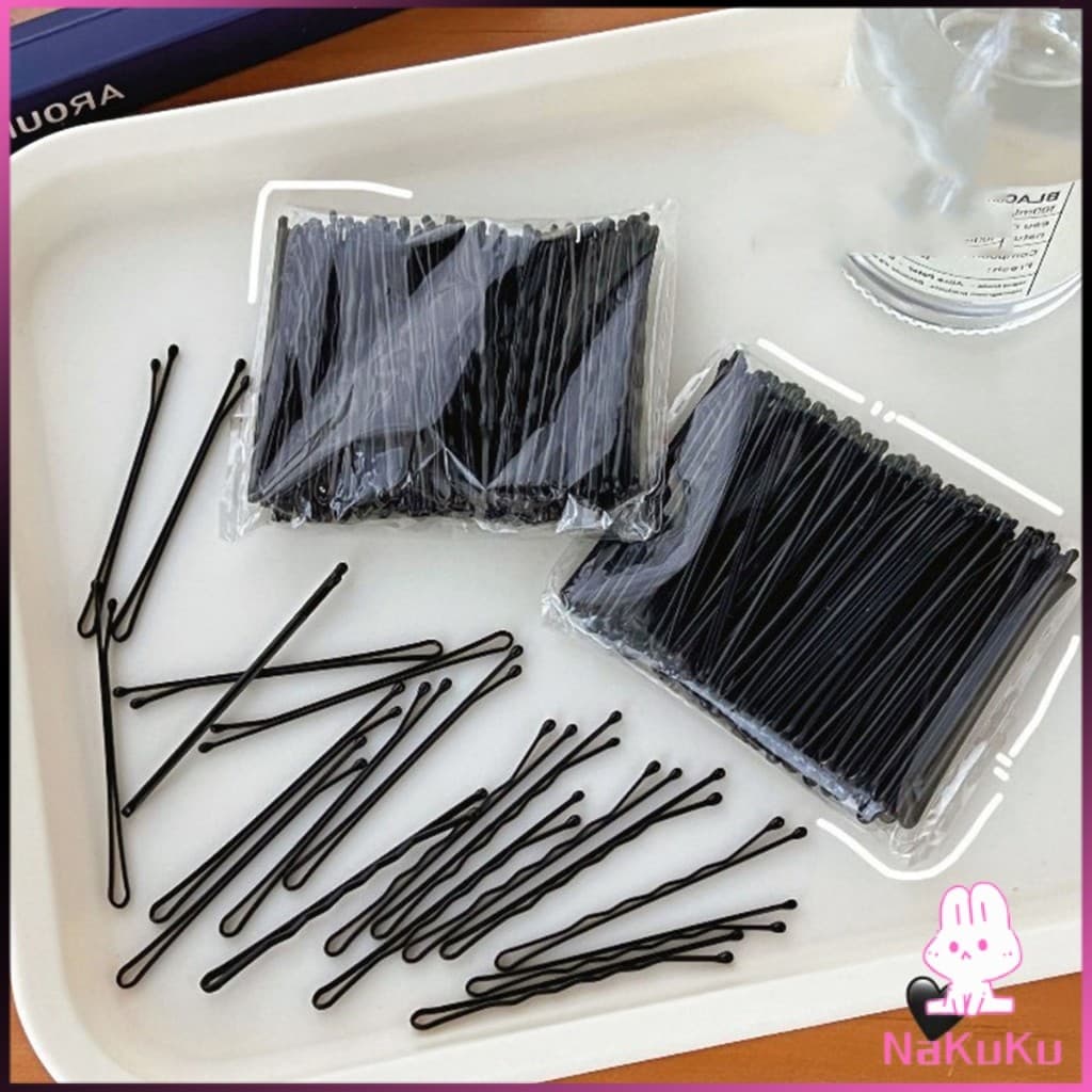 NKK กิ๊บดำติดผม 50PCS โลหะ ทรงผมเรียบง่ายคลิปเล็ก วัสดุดีเยี่ยม hair clip รูปที่ 3