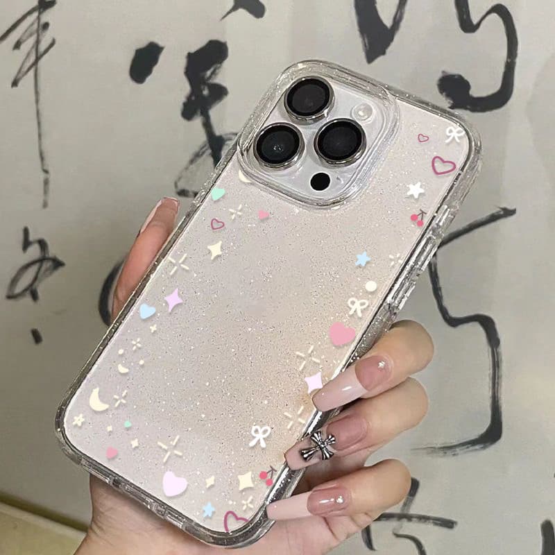 สีใสกากเพชร สำหรับรุ่นไอโฟน for 16 7 8plus x xr xsmax 11 14 12 13 15Pro max 16Pro ทนทานระดับสูง รูปแบบแหวน รูปที่ 4