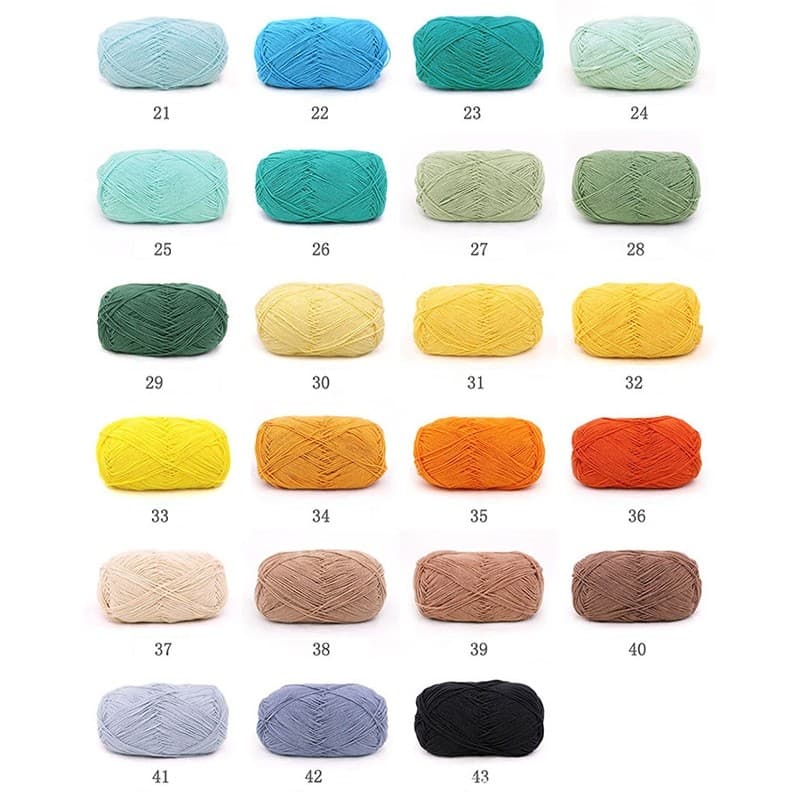 ไหมพรม 2ply คอตตอนนมเส้นเล็ก 40 กรัม รูปที่ 3