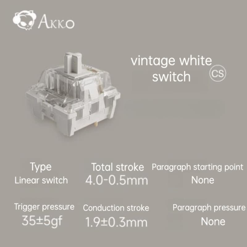 AKKO CS Series ที่กําหนดเองที่มีสีสันคีย์บอร์ดสวิทช์ Hot Swap Universal อุปกรณ์เสริม Cross ย่อหน้า Linear Touching Switch รูปที่ 3