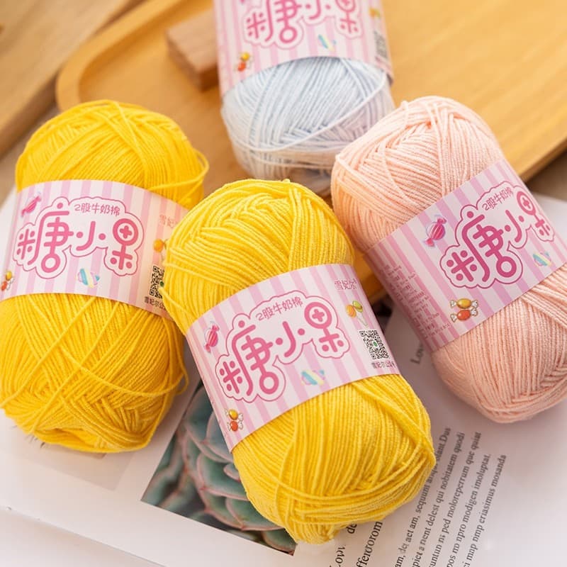 ไหมพรม 2ply คอตตอนนมเส้นเล็ก 40 กรัม รูปที่ 6
