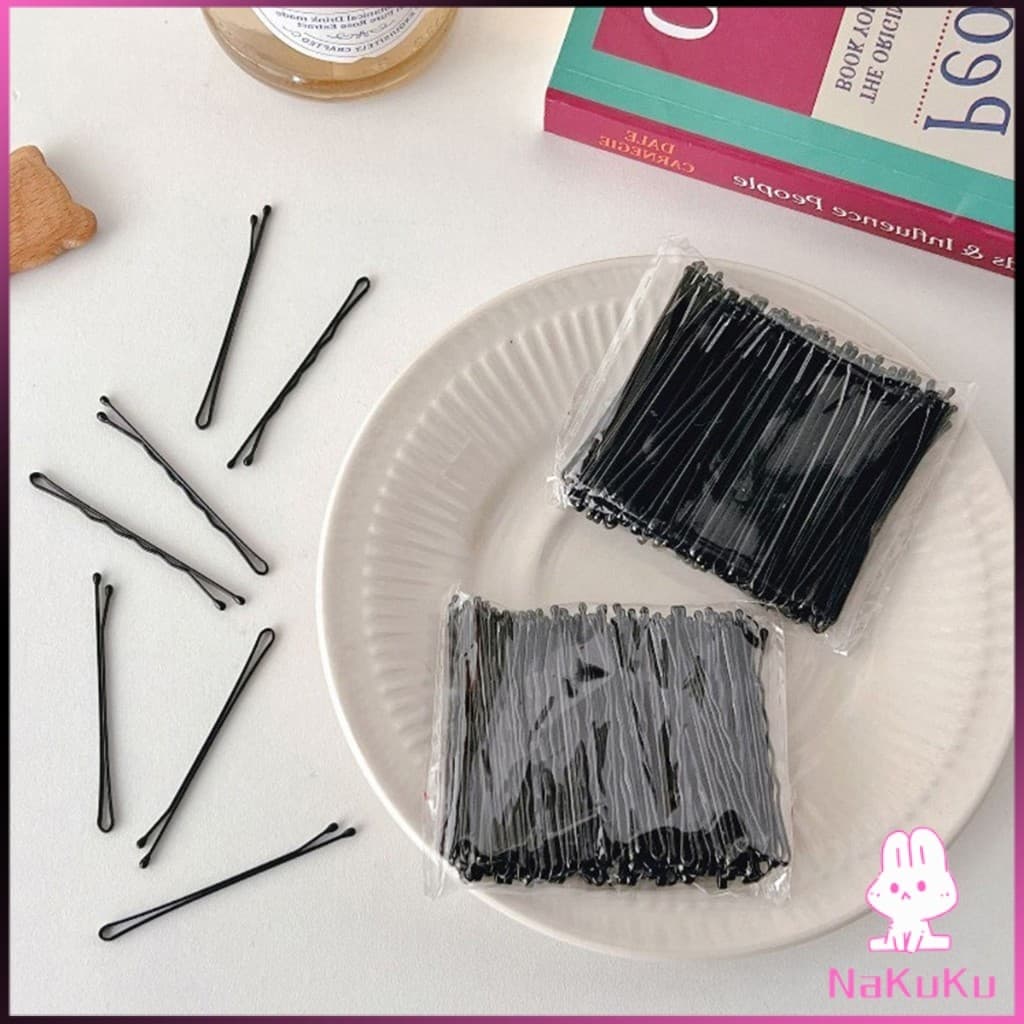 NKK กิ๊บดำติดผม 50PCS โลหะ ทรงผมเรียบง่ายคลิปเล็ก วัสดุดีเยี่ยม hair clip รูปที่ 6