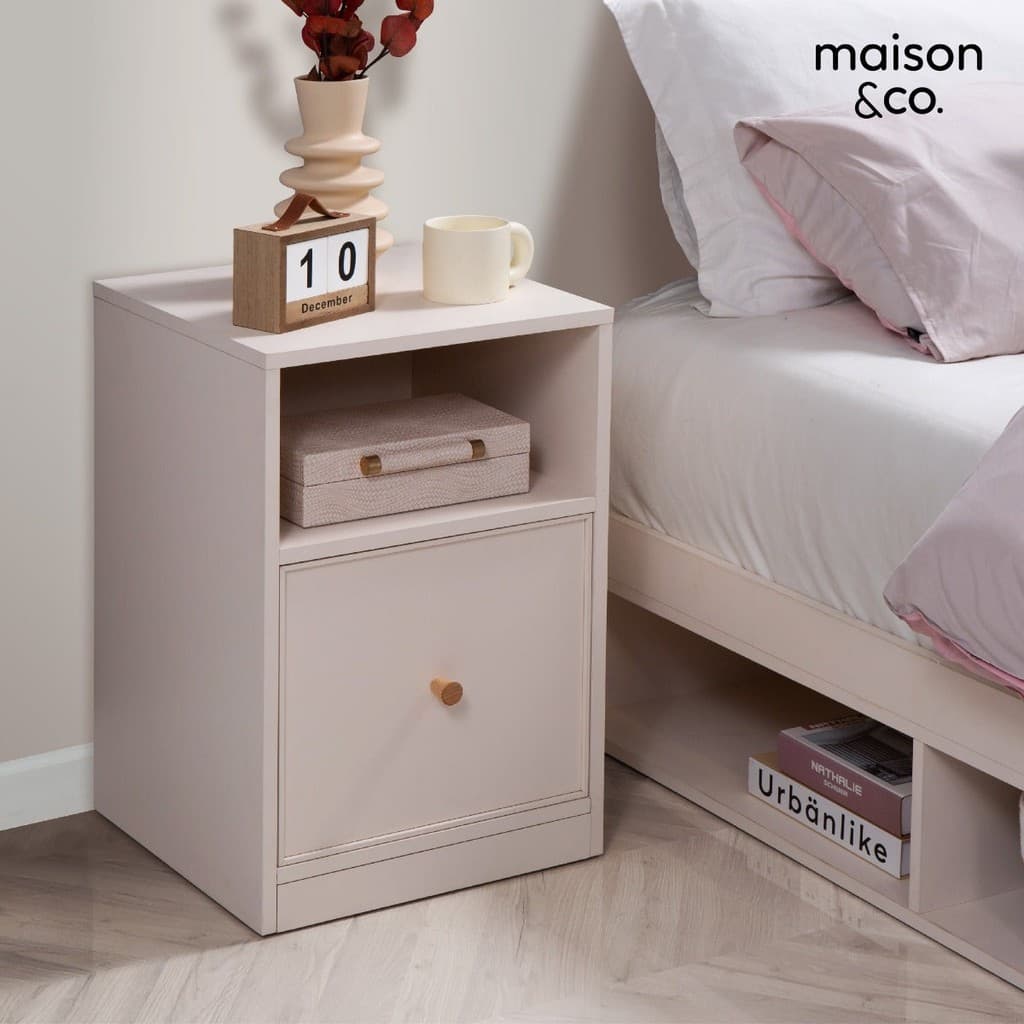 SB Design Square ตู้ข้างเตียง ขนาด 40 ซม. รุ่น Lacuna สีครีม แบรนด์ MAISON&CO. รูปที่ 1