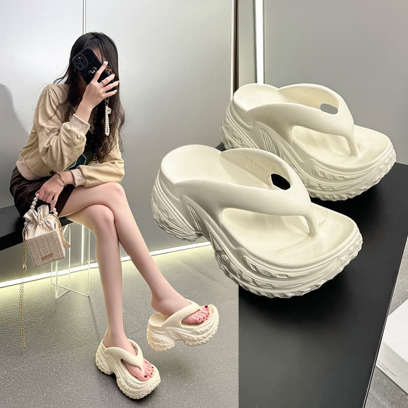 AYUER ผู้หญิงกลางแจ้งด้านล่างหนา Eva ขั้นตอนบน Poo แฟชั่นรองเท้าแตะเกาหลี รูปที่ 3