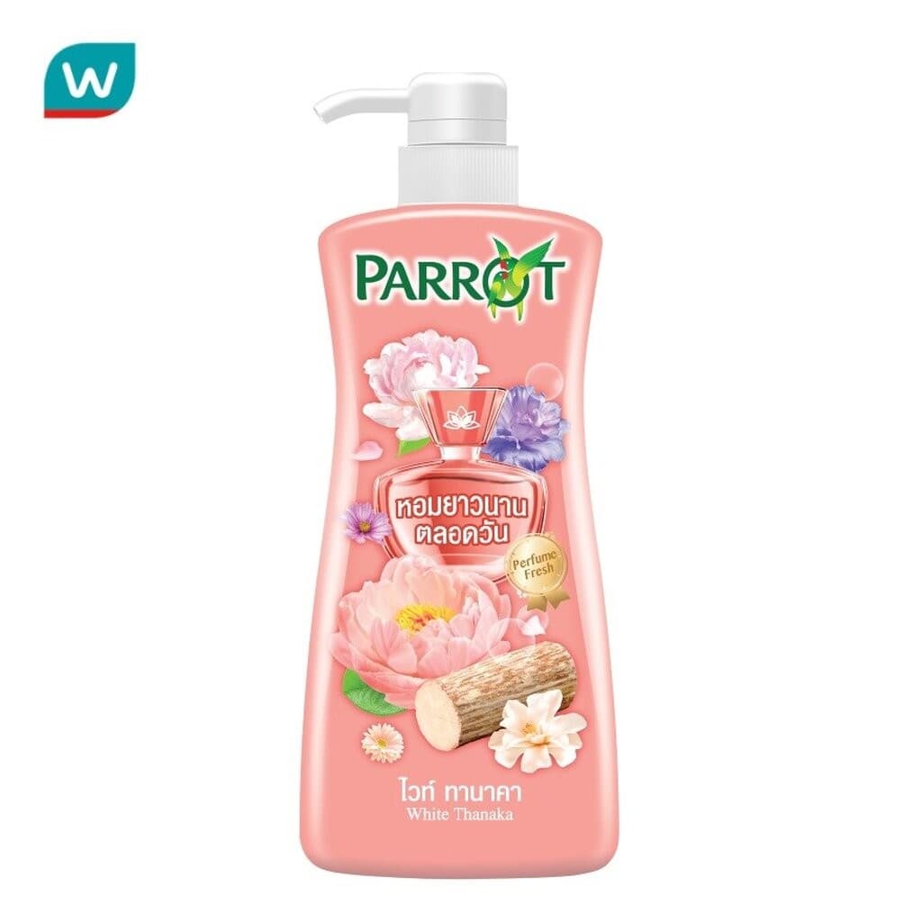 Parrot แพรอท ครีมอาบน้ำ ไวท์ ทานาคา 450 มล. หอมสดชื่น ผิวกระจ่างใส รูปที่ 1