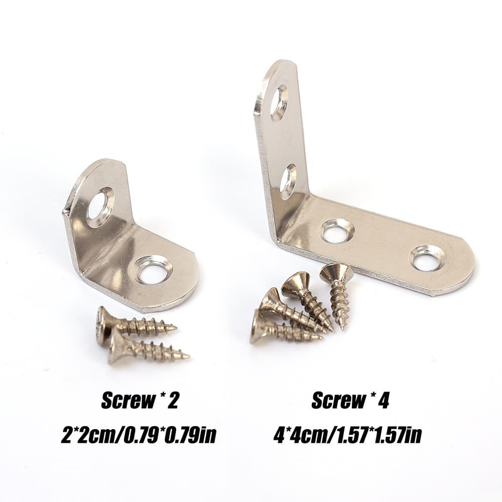 ขายึดมุมสแตนเลส Trapeziform - วงเล็บมุมเฟอร์นิเจอร์รูปตัว L - 90° กรอบรองรับสามเหลี่ยมชั้นวางขวา - ตัวยึดร่วมตู้พร้อมสกรู รูปที่ 9