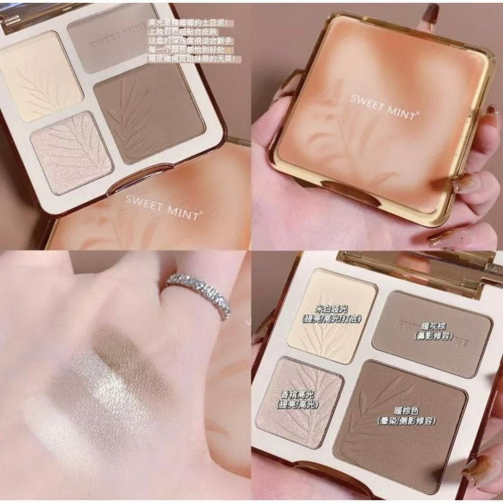 M320 Sweet Mint พาเลทคอนทัวร์ ไฮไลท์จมูก เนื้อฝุ่น ติดทนนาน รูปที่ 2