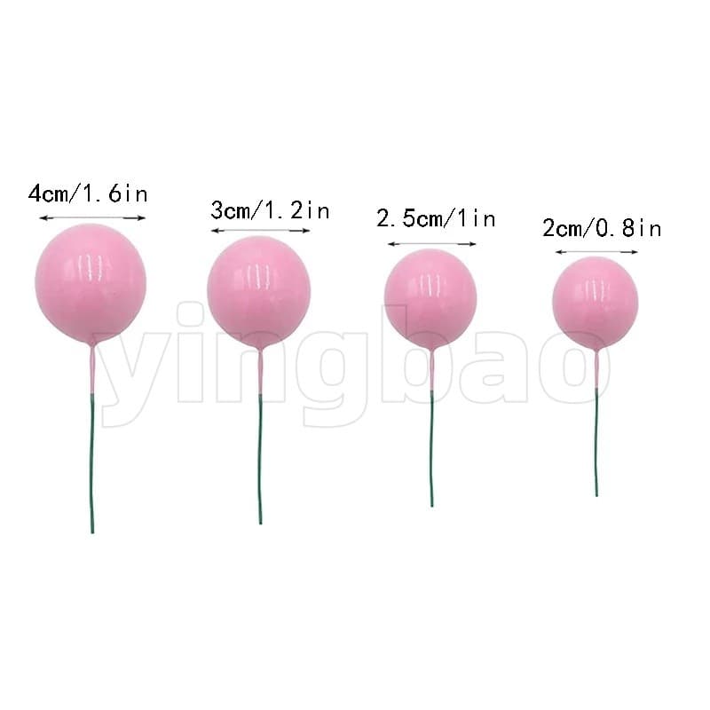20ชิ้นผสมลูกที่มีสีสันเค้กท็อปเปอร์โฟมบอลฟองลูกตกแต่งคริสต์มาสลูกทองลูกเงินวันเกิด งานแต่งงานเบเกอรี่ขนมตกแต่งเค้ก รูปที่ 2