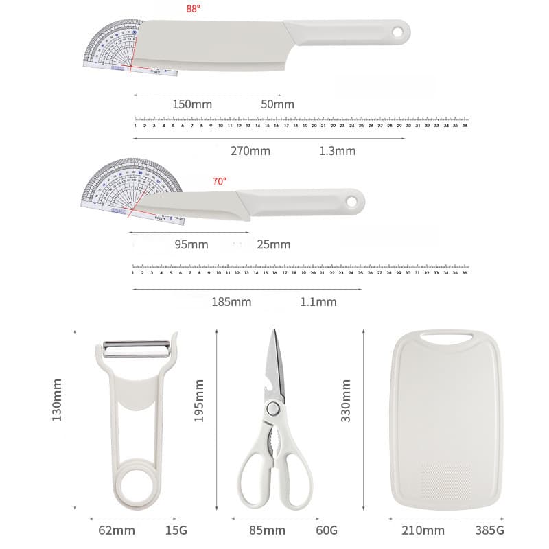 เขียง มัลติฟังก์ชัน Kitchen set ชุดมีด 5ชิ้น ชุดมีดเขียง สำหรับตั้งแคมป์กลางแจ้ง ชุดเขียง รูปที่ 9