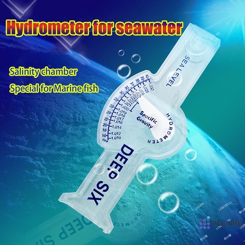 Uequilib ความแม่นยําสูงน้ําทะเล Hydrometer ปลาอัตโนมัติ Hydrometer โปร่งใสเครื่องวัดความเค็มใหม่ รูปที่ 1