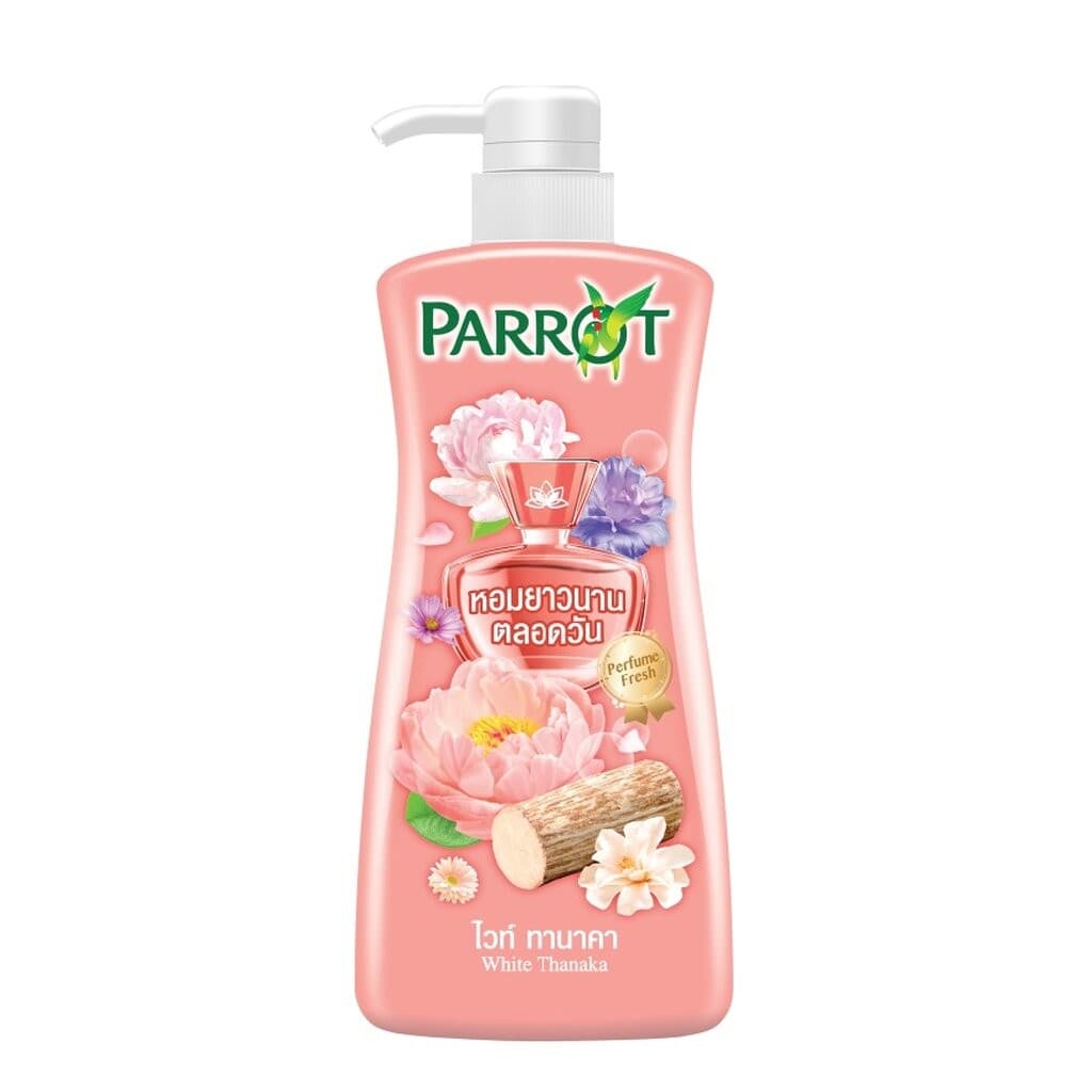 Parrot แพรอท ครีมอาบน้ำ ไวท์ ทานาคา 450 มล. หอมสดชื่น ผิวกระจ่างใส รูปที่ 2