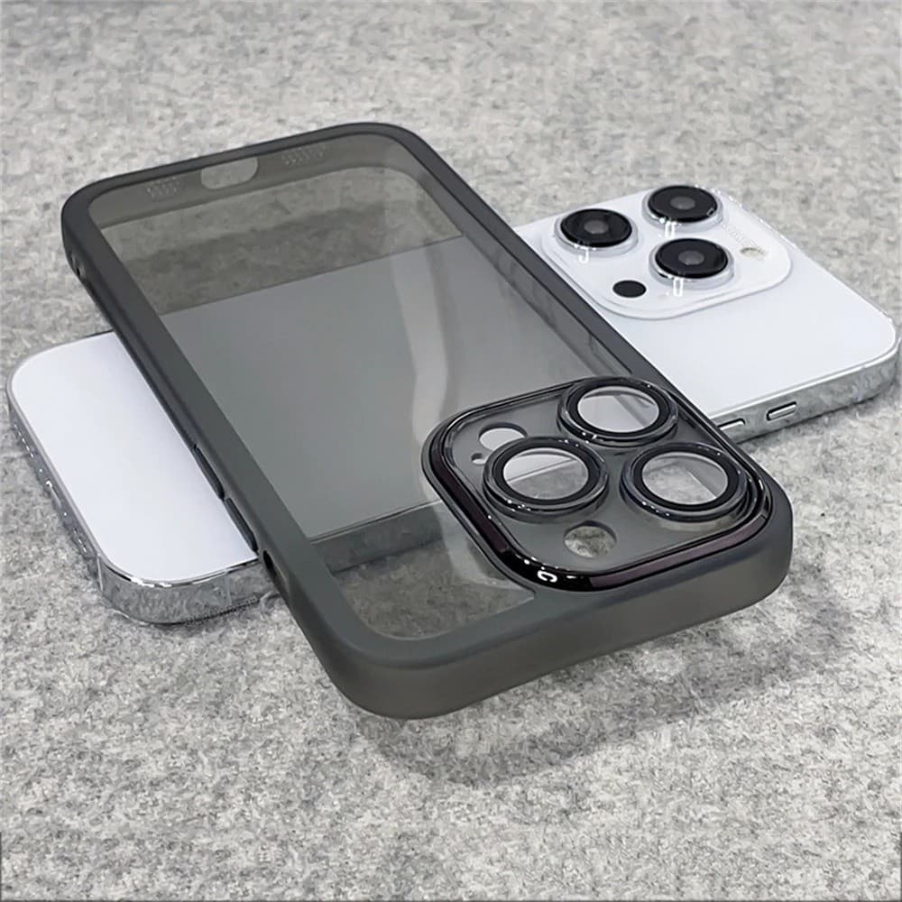 เคสโทรศัพท์ใสสีเหมาะสําหรับiphone 16 15 14 12 13 11 Pro Max 7 8 Plus X XS Max XR รูปที่ 1