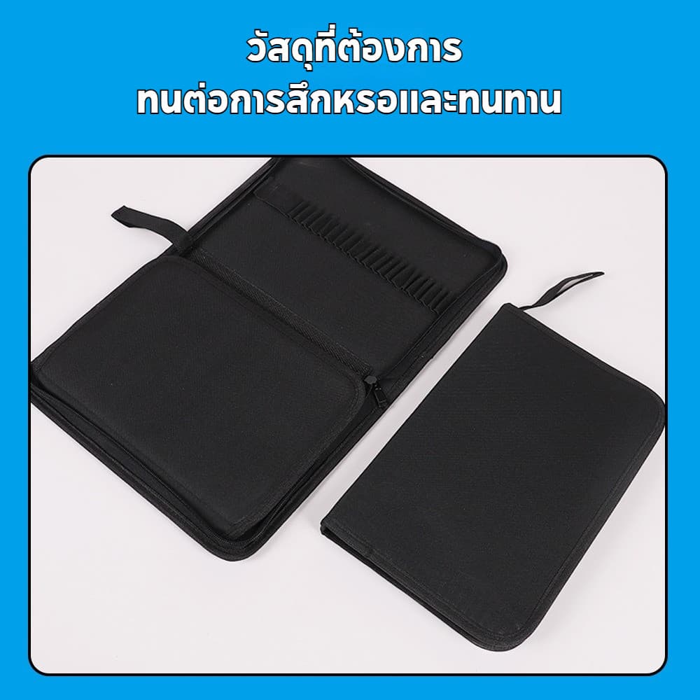 จัดระเบียบอุปกรณ์ศิลปะ มืออาชีพใบพับที่วางปากกา ภาพวาดดินสอ ปากกาม่านฟอง 36/48 หลุมที่วางดินสอสีดำ รูปที่ 4