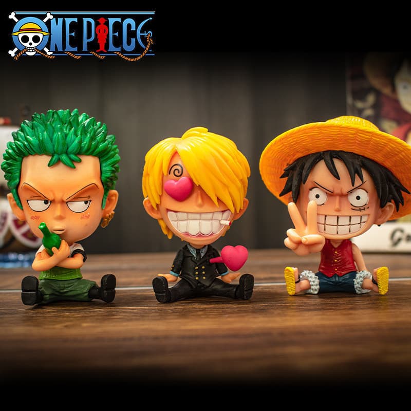Luffy โมเดลฟิกเกอร์ อะนิเมะตุ๊กตา One Piece Zoro Sanji ลูฟี่ ขนาดเล็ก 8-10 ซม. ตัวเลขของเล่น ของเล่นสําหรับเด็ก รูปที่ 2