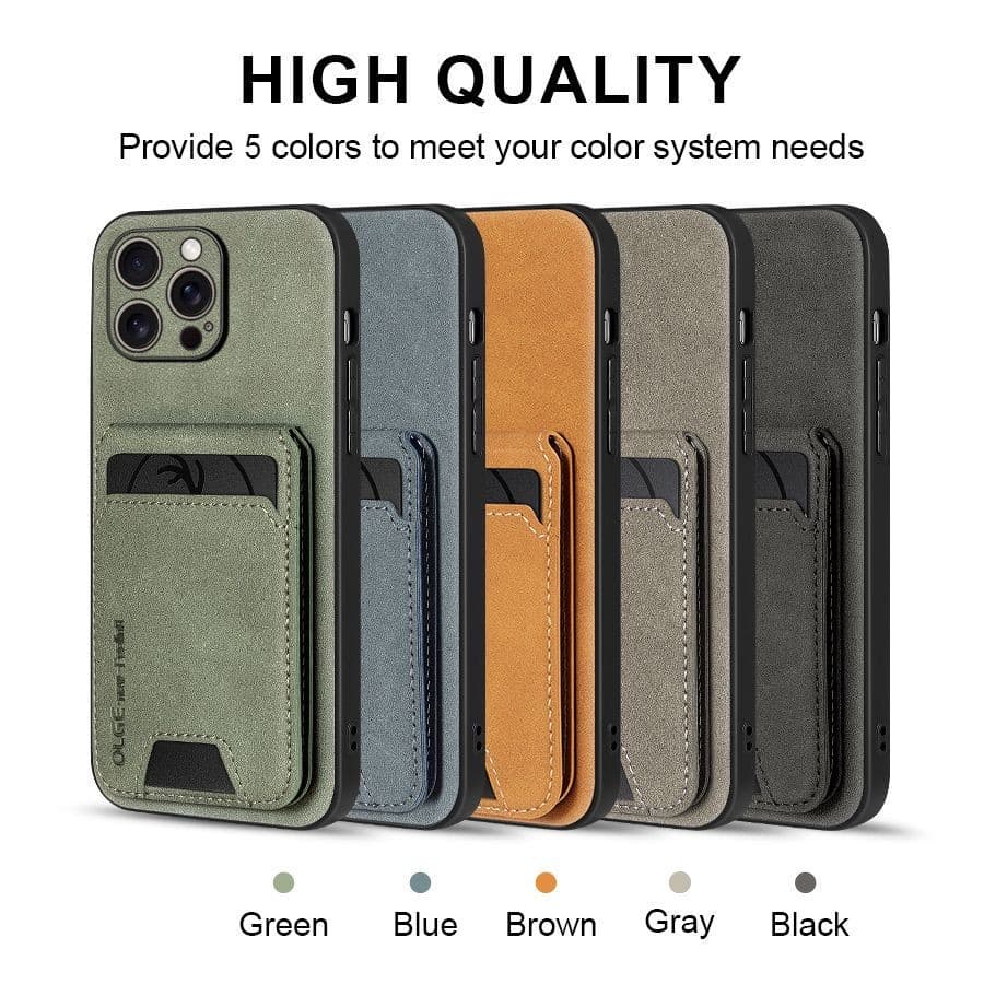 ซองหนังใส่บัตร เหมาะสําหรับ IPhone 15 16pro Max 14 15 Pro 13 12 Frosted Hard เคสกันกระแทก รูปที่ 2