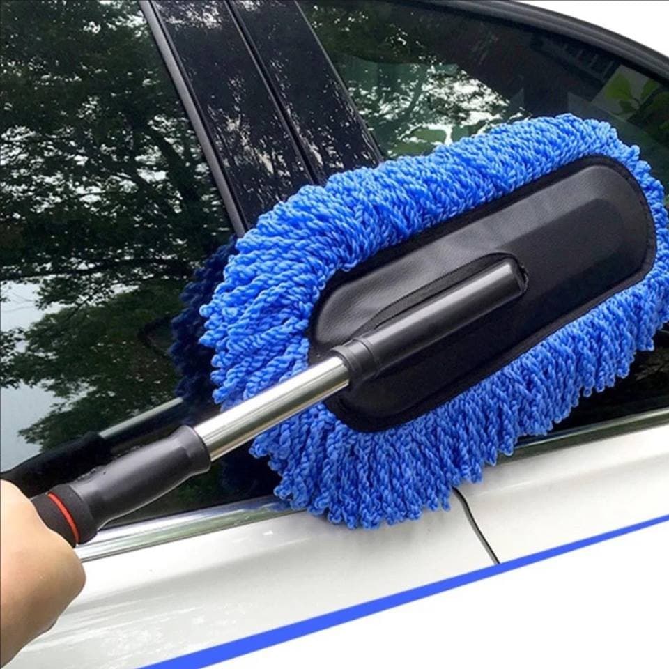 ไม้ปัดฝุ่นรถยนต์ ไม้ปัดฝุ่น ผ้าไมโครไฟเบอร์ ยืดหดได้ ถอดซักได้ car wash wax brush รูปที่ 2