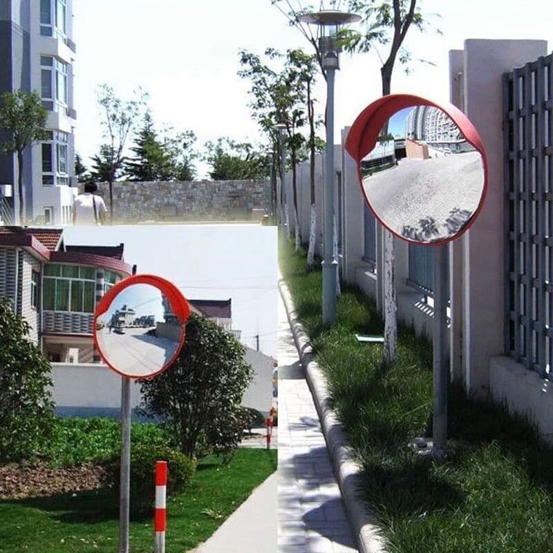 กระจกโค้งจราจร ที่จอดรถกระจกมุมกว้าง กระจกกลม สามารถติดตั้งบนผนังหรือเสา Traffic Mirror รูปที่ 2