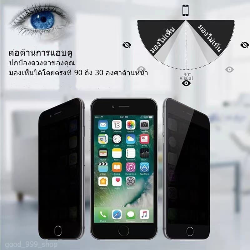 Soleฟิล์มกันมอง สำหรับรุ่น 16 15 14 13 12 pro max 11 ฟิล์มกันเสือก ไอโฟน X 8 6 6s Plus 7 XS XR ฟิล์ม กันมองข้าง รูปที่ 4