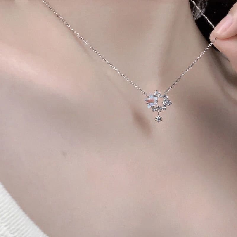 สร้อยคอรูปดาว ซิมโฟนีสตาร์ สร้อยคอแฟชั่น สไตล์เกาหลี น่ารักมินิมอล เครื่องประดับสำหรับใส่ไปเดท รูปที่ 9