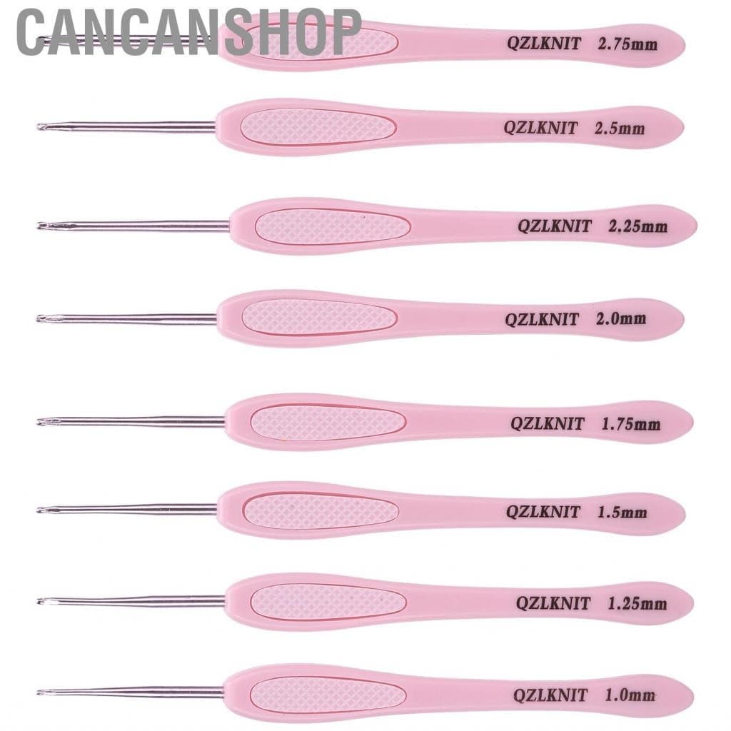 Cancanshop ตะขอโครเชต์ตามหลักสรีรศาสตร์ตั้งค่าเข็มถักราบ รูปที่ 9