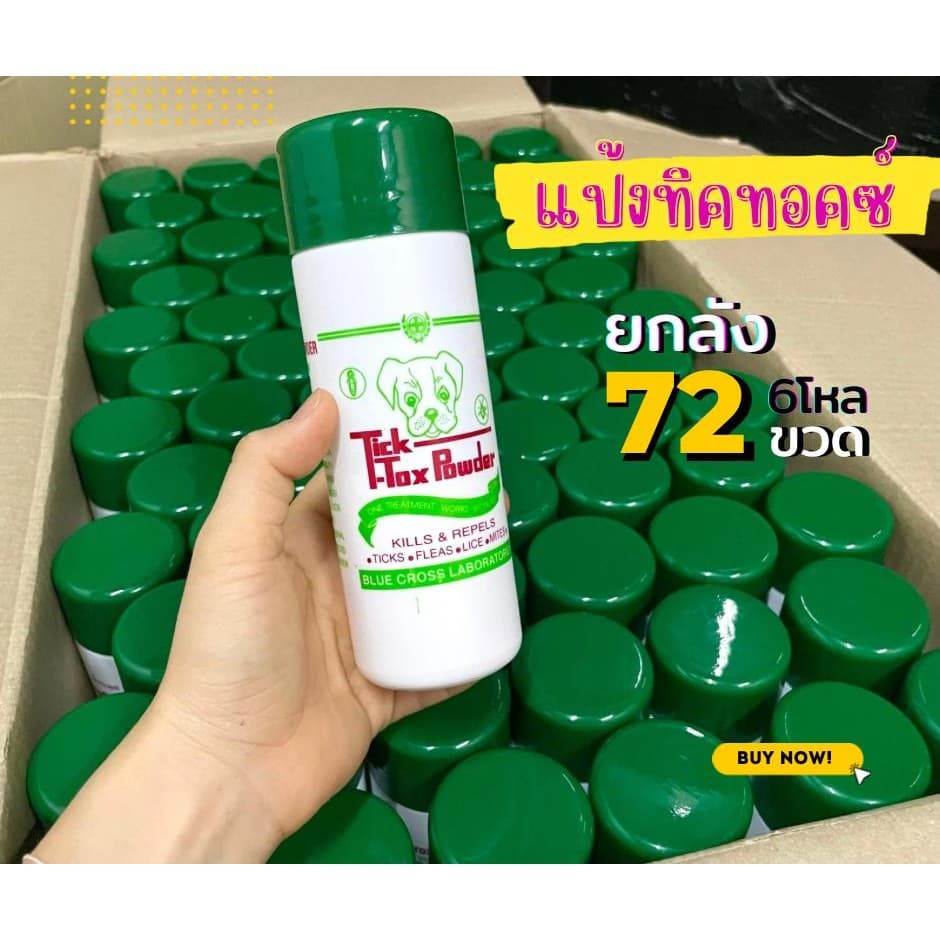 6โหล แป้งหมา แป้งโรยตัวสุนัข แป้งโรยเห็บหมัด เหา ไร Tick tok power 180g รูปที่ 1
