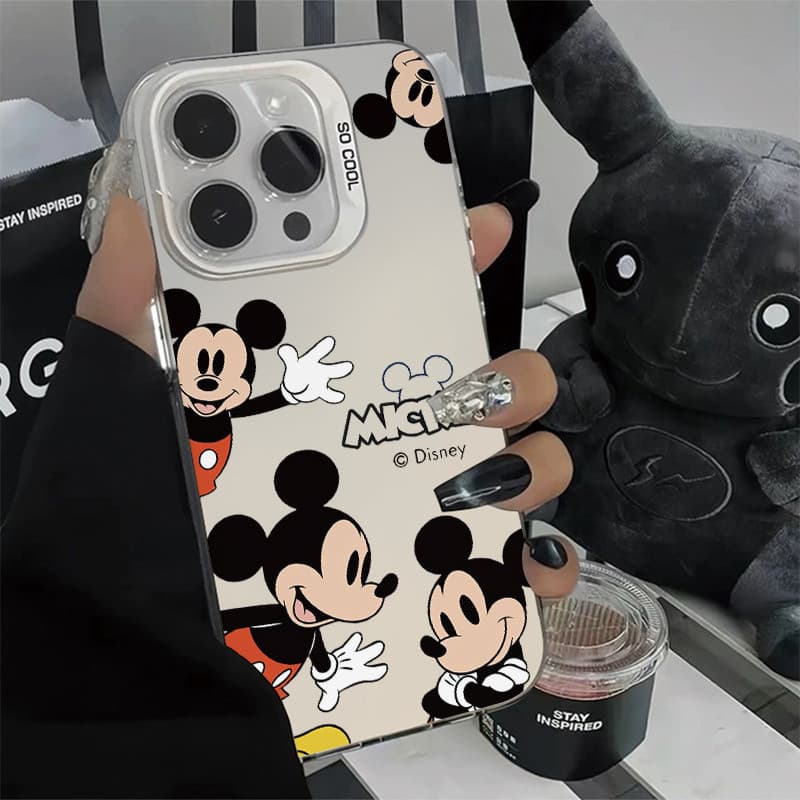 เคสโทรศัพท์แอปเปิ้ลป้องกันการชนกันป้องกันสกปรก for IPhone17 16 11 12 13 14 15ProMax XS X XR 7 8 Plus มิกกี้เมาส์น่ารัก รูปที่ 3