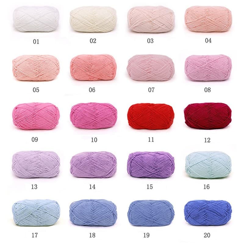 ไหมพรม 2ply คอตตอนนมเส้นเล็ก 40 กรัม รูปที่ 2