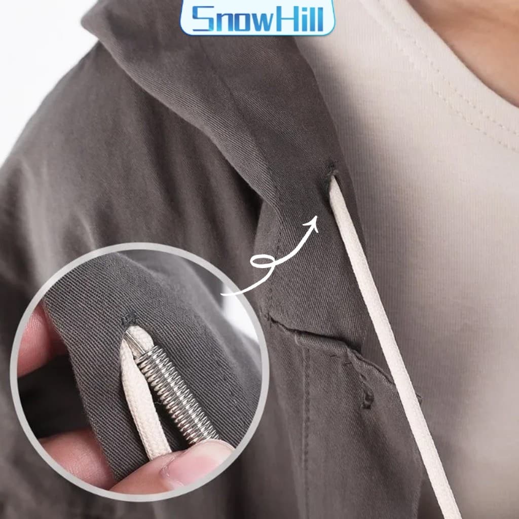 สปริงเข็มร้อยยางยืด เข็มร้อย คลิปตะขอกลึงเชือก ดึงยางขอบกางเกง Rope Threading Tool S.H รูปที่ 5