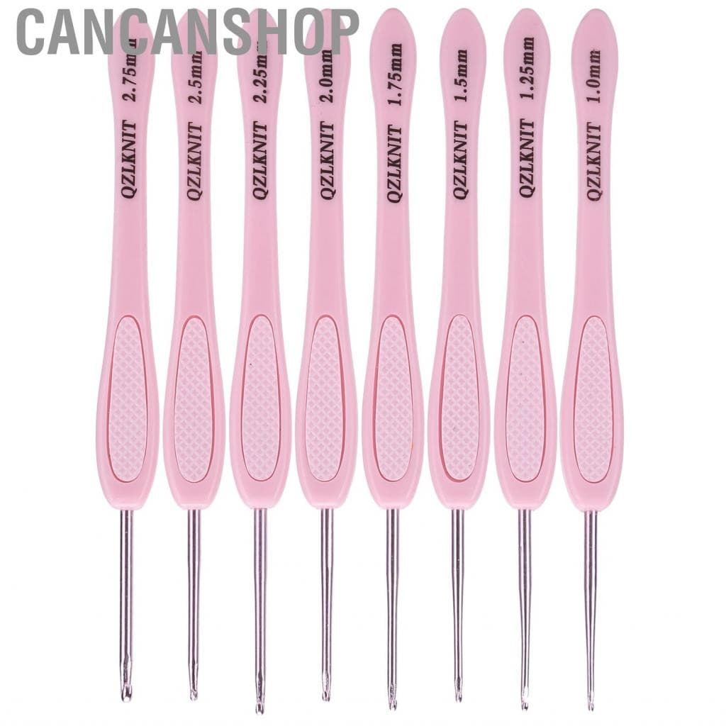 Cancanshop ตะขอโครเชต์ตามหลักสรีรศาสตร์ตั้งค่าเข็มถักราบ รูปที่ 8