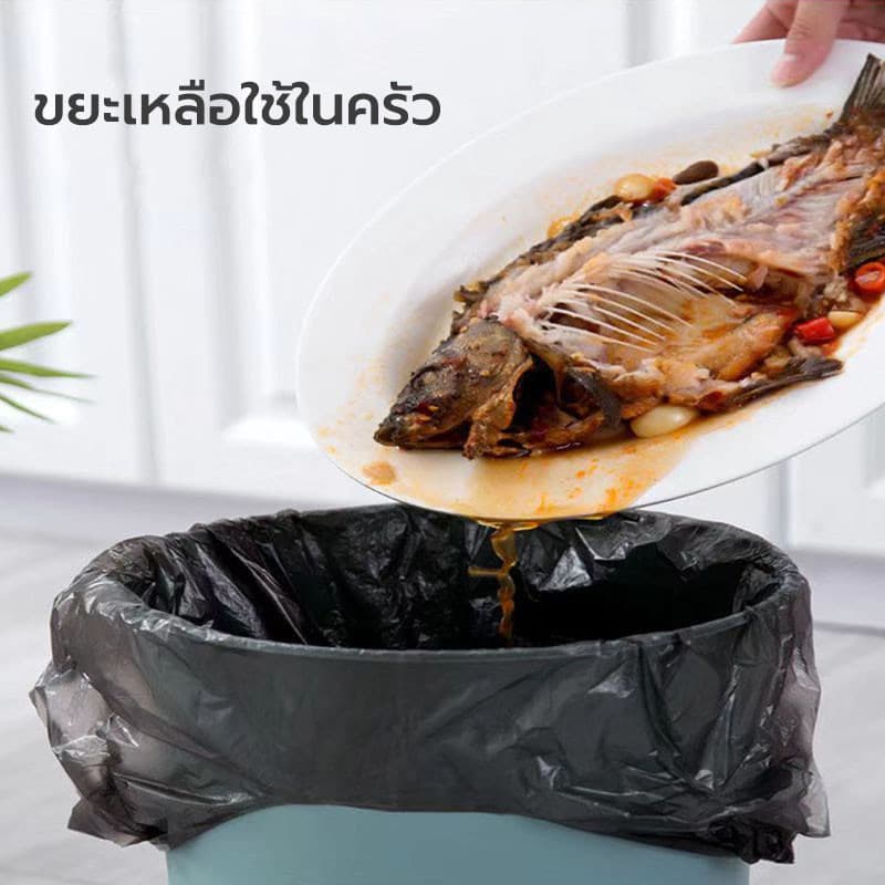 ถุงขยะ ถุงดำ ถุงขยะหูหิ้ว แพ็ค 50 ใบ ราคาประหยัด ไม่มีกลิ่นไม่พึงประสงค์ รูปที่ 2