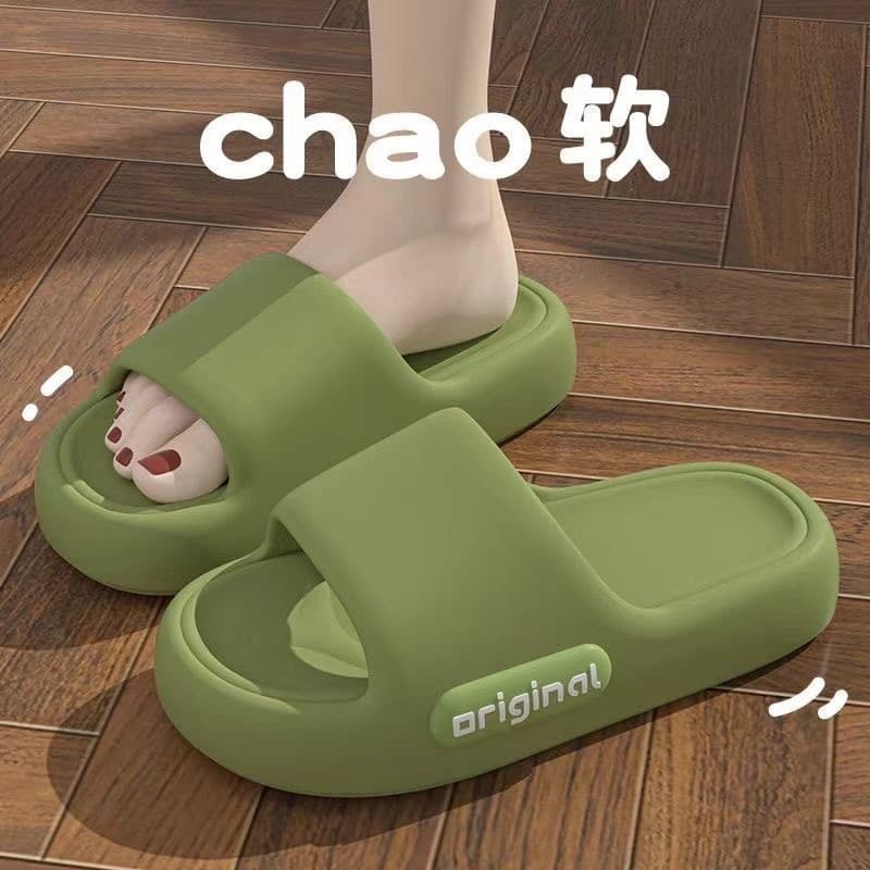รองเท ้ าแตะผู ้ หญิงฤดูร ้ อนหนาSoledสวมใส ่ ด ้ านนอกรองเท ้ าแตะสีแดงขนาดใหญ ่ Anti-Slip Home Bath Muteคู ่ ขนาด x028 รูปที่ 4