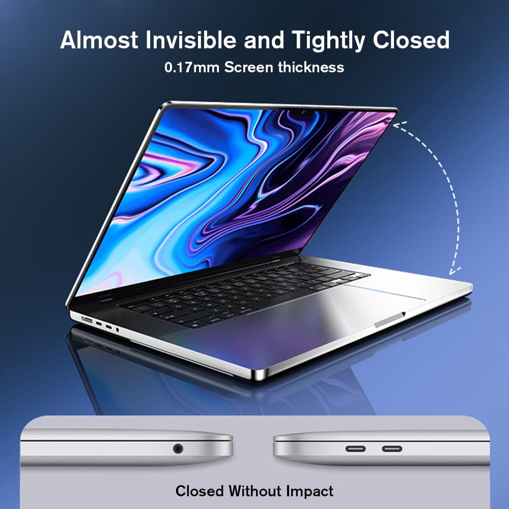ฟิล์มป้องกันหน้าจอเพื่อความเป็นส่วนตัวระบบแม่เหล็กสำหรับMacBook Pro Air 13 14 15 16นิ้วอุปกรณ์เสริมตัวกปท็อปที่ถอดออกได้ รูปที่ 3