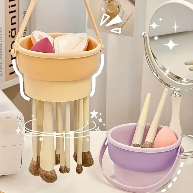 Featured เครื่องทำความสะอาดแปรงแต่งหน้าซิลิโคน 3-in-1 เครื่องมือทำความสะอาดแปรงแต่งหน้า สะดวก ใช้งานง่าย รูปที่ 3