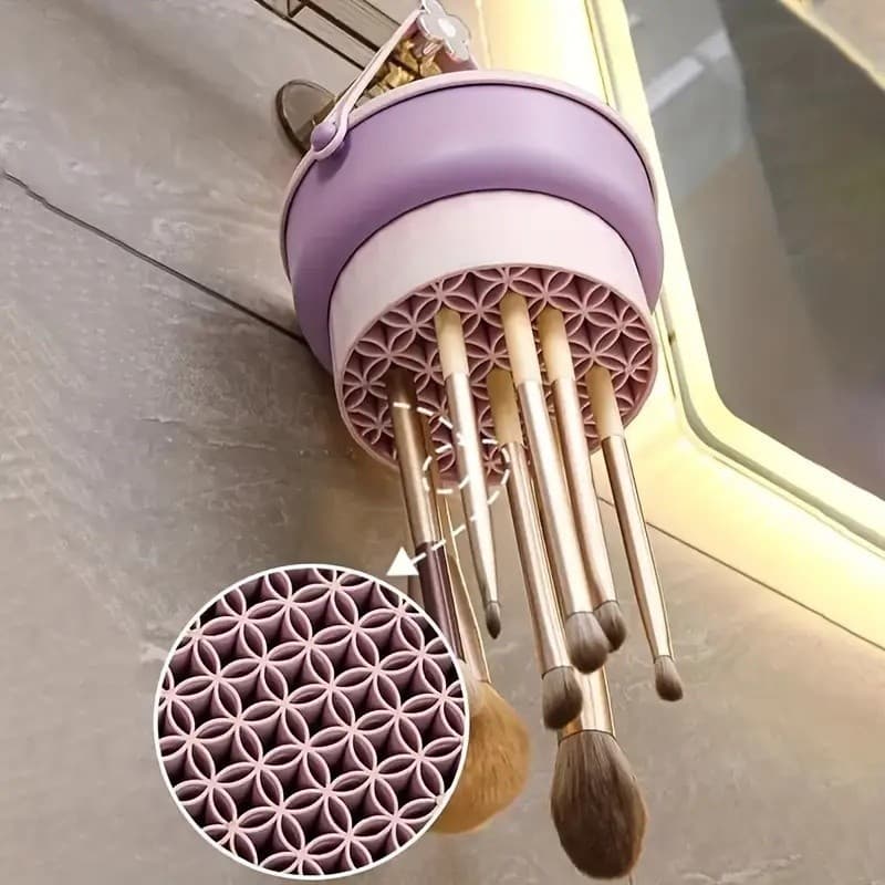 Featured เครื่องทำความสะอาดแปรงแต่งหน้าซิลิโคน 3-in-1 เครื่องมือทำความสะอาดแปรงแต่งหน้า สะดวก ใช้งานง่าย รูปที่ 7