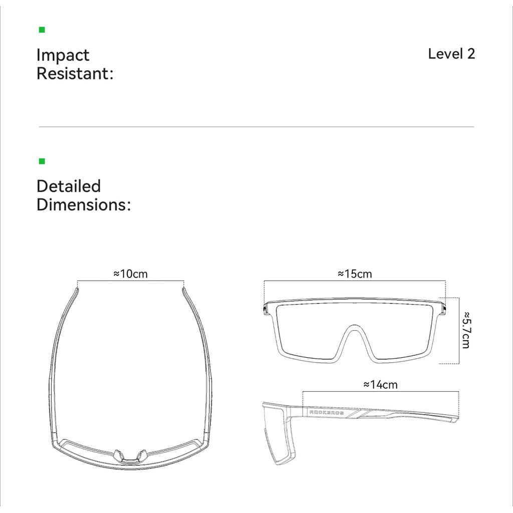 Rockbros แว่นตาขี่จักรยานโพลาไรซ์ Sunglses น้ําหนักเบา Anti-UV400 + Sport Photochromic แว่นตากันแดดแบบพกพา MTB รูปที่ 9