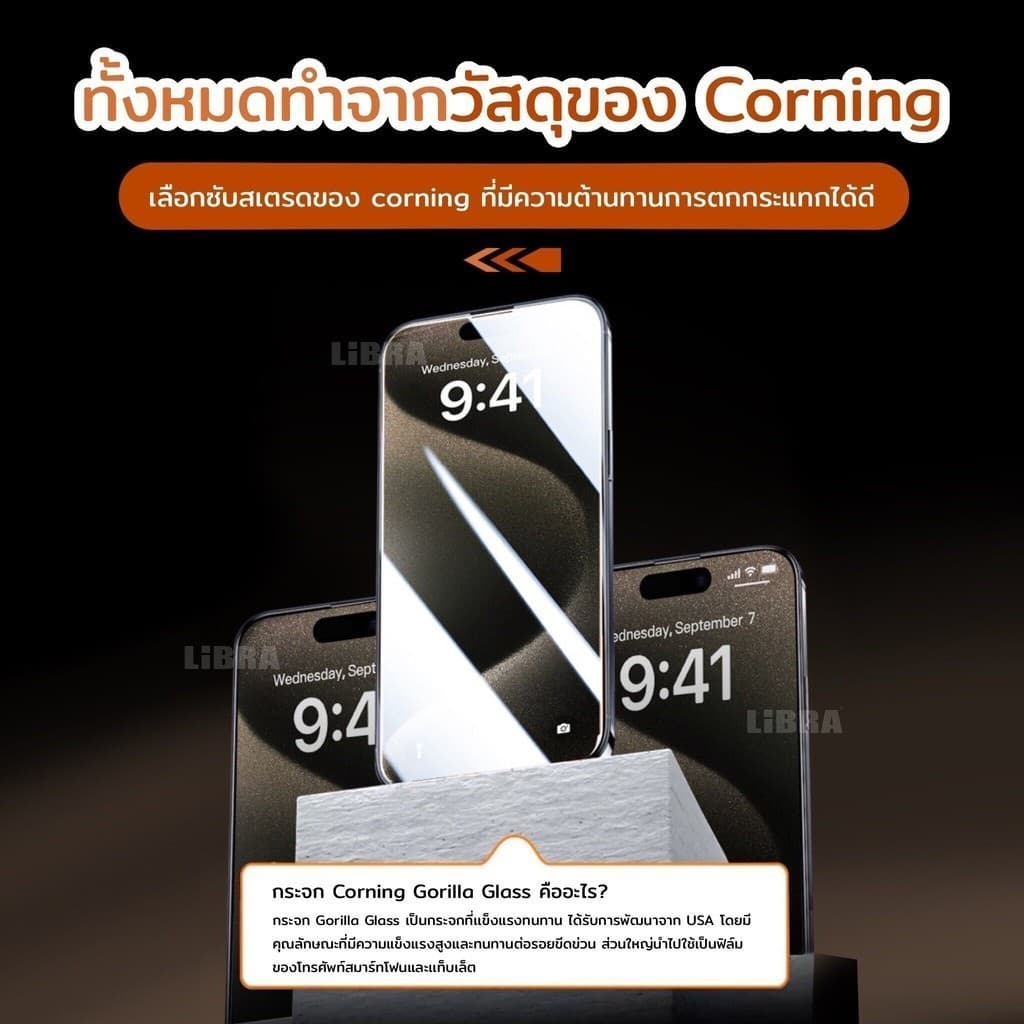 ฟิล์มกระจก เต็มจอ สำหรับ iPhone กันมองกันเสือก PVT อัลตร้า HD รุ่น15pro Max 14 Pro Max 13 Pro Max 12 ProMax 11ProMax รูปที่ 7