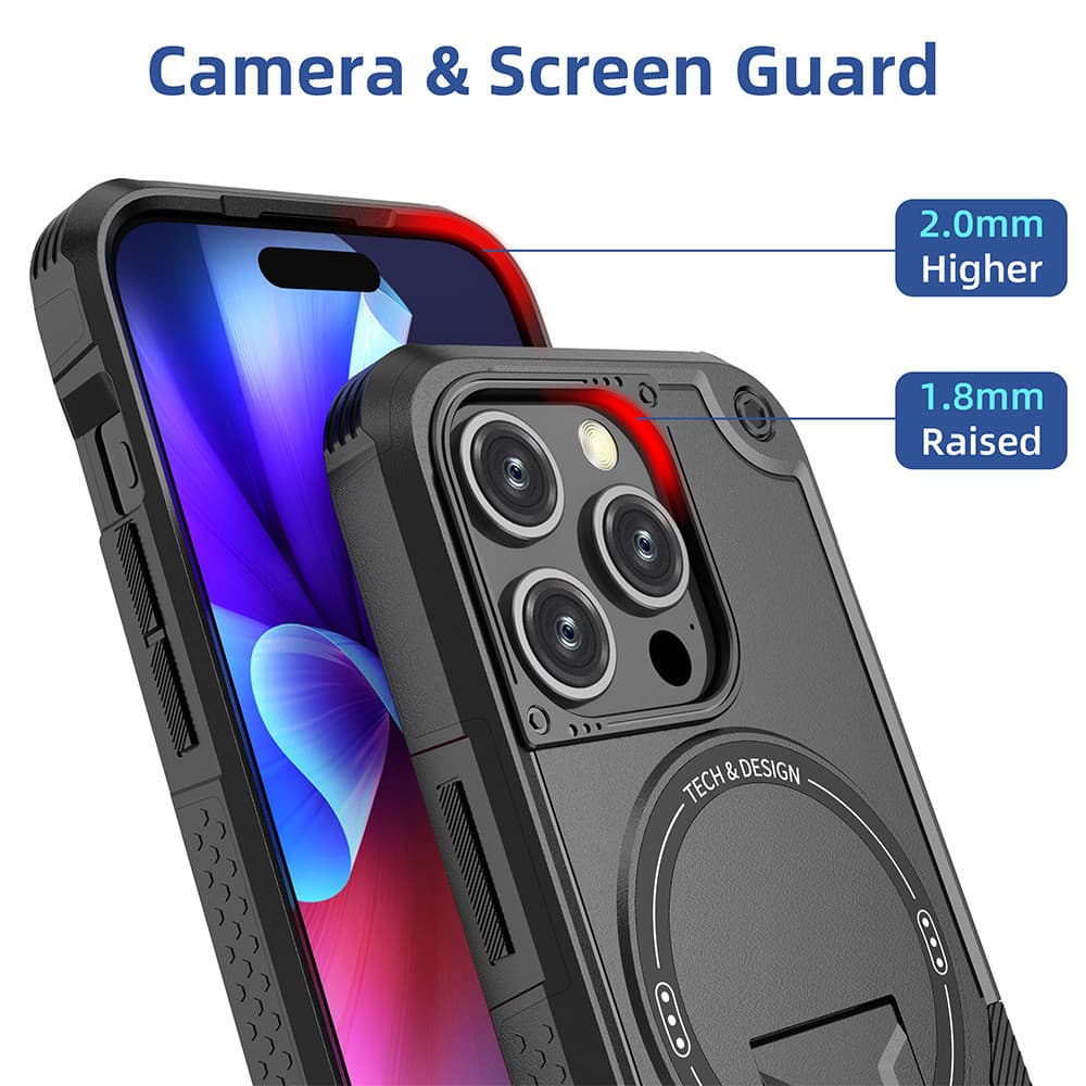Armor Magnetic Holder เคส For iPhone 16 Pro Max เคสไอโฟน 11 17 13 15 14 12 Air 15promax 16promax 17pro เคสกันกระแทกไอโ รูปที่ 9