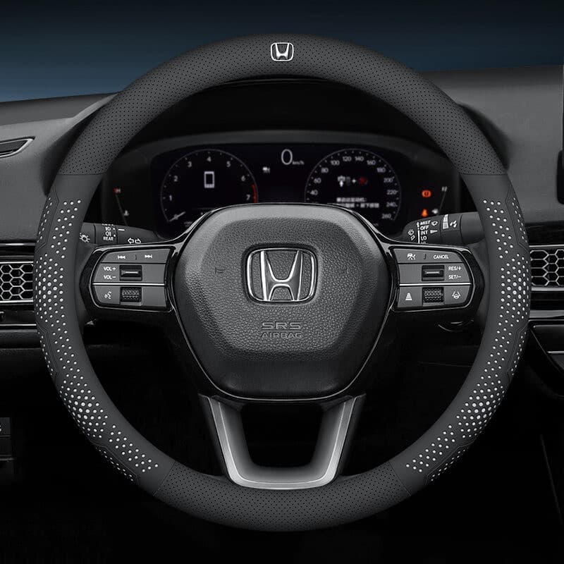 รถ Ultrathin พวงมาลัย,หนัง Ultra-Thin Anti Slip และดูดซับเหงื่อสําหรับ Honda City Civci Fit Jazz HRV BRV CRV WRV Brio Accord ตะกั่ว mobilio Mugen ประเภท RS รถ รูปที่ 2