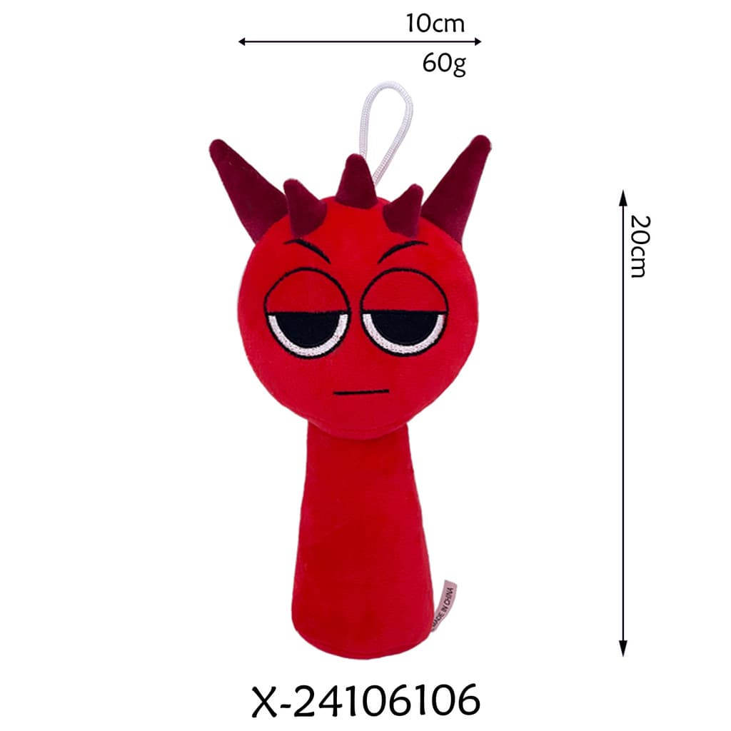 Sprunki Plush Toy Sprunki Incredibox เกมสีเทา Venda Oren ตุ๊กตาตุ๊กตากระเป๋าจี้ รูปที่ 5
