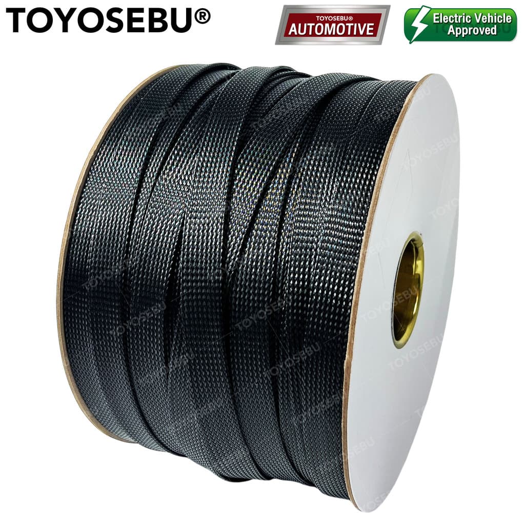 TOYOSEBU สายถัก ปลอกหุ้มสายไฟ ท่อถักเก็บสายไฟ ทนพิเศษ 240องศา ขนาด 5/7/9/14/16/19/25/32 mm. รูปที่ 5