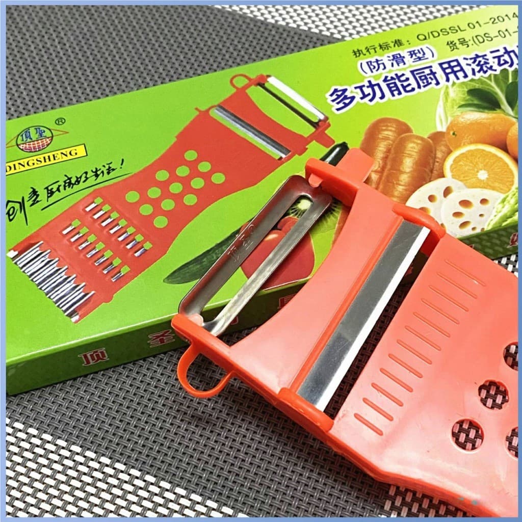 มีดปอกผลไม้ ที่ขูดมะละกอ เครื่องตัดผักเอนกประสงค์ แบบหนา 5in1 veggie chopper รูปที่ 2