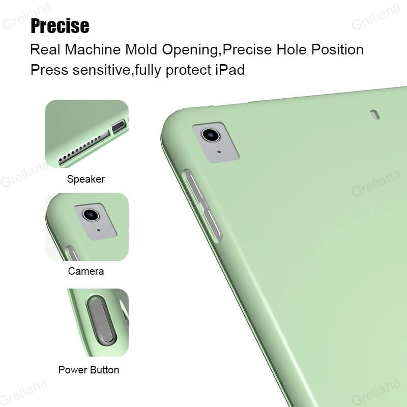 For ipad 9.7 Case Leather Silicone Soft Back For ipad 6th Generation Case Smart Cover For ipad 10.2 10.5 รูปที่ 4