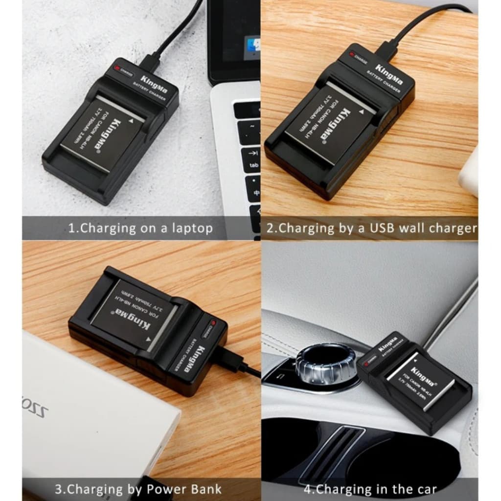 Kingma Canon NB-6LH / NB-6L / NB-6 แบตเตอรี่ แท่นชาร์จ NB6LH / NB6L / NB6 / SLB-10A รูปที่ 7