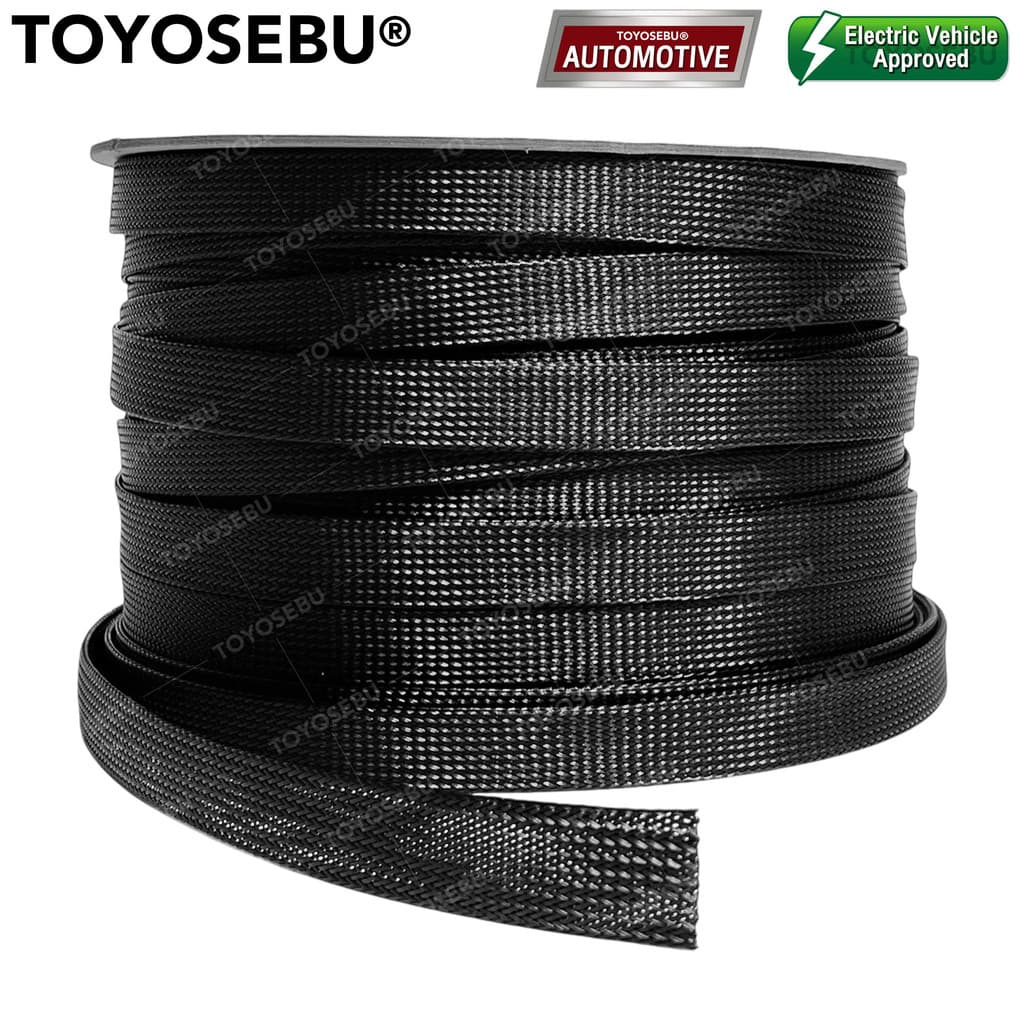 TOYOSEBU สายถัก ปลอกหุ้มสายไฟ ท่อถักเก็บสายไฟ ทนพิเศษ 240องศา ขนาด 5/7/9/14/16/19/25/32 mm. รูปที่ 4