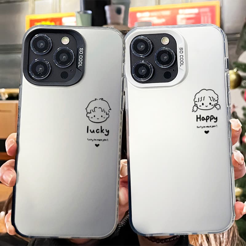 เคสแข็งหรูหรา เคสคู่น่ารัก เคสไอโฟน11 for เคสiPhone16 15 14 13 12 11 Pro Max 15Plus XR XS Max 7Plus 8Plus SE เคสไอโฟน13 รูปที่ 7