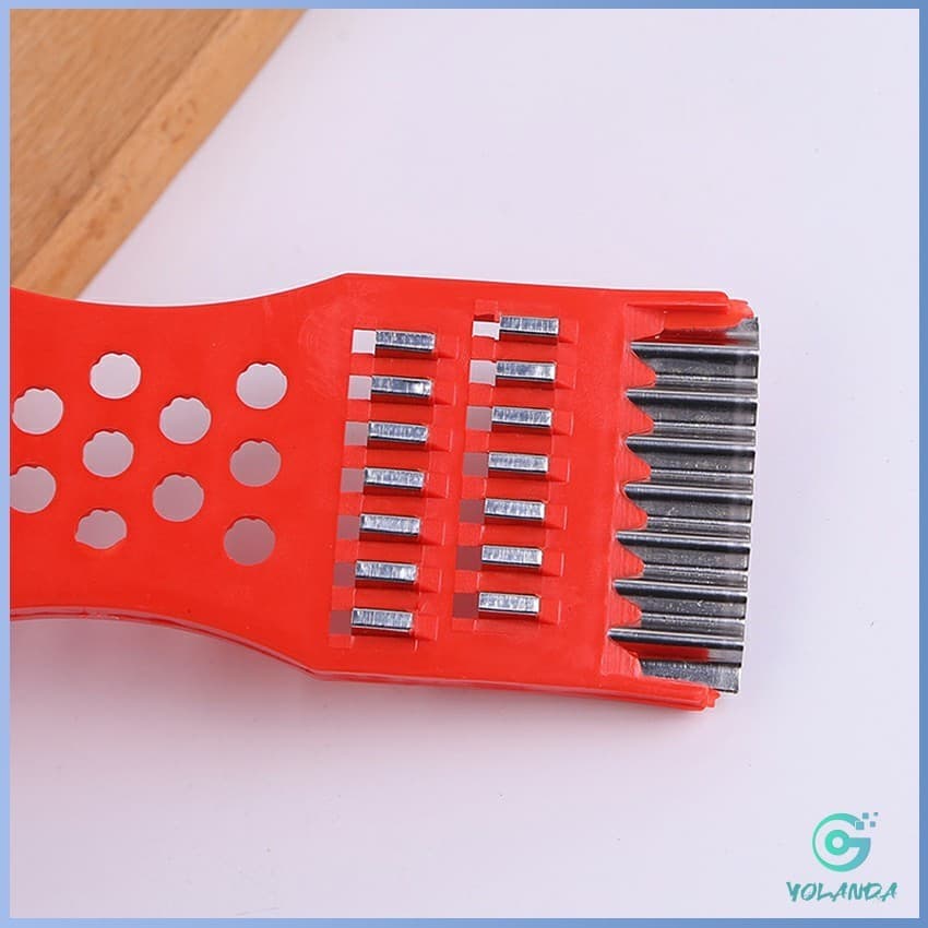 มีดปอกผลไม้ ที่ขูดมะละกอ เครื่องตัดผักเอนกประสงค์ แบบหนา 5in1 veggie chopper รูปที่ 8