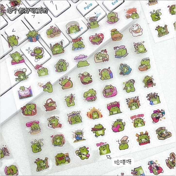 สติ๊กเกอร์โปร่งใสหลายประเภท ดินสอดินสอเล็ก ๆ น้อย ๆ ชุดใหญ่ DIY สติ๊กเกอร์ตกแต่งที่มีมูลค่าสูงนักเรียนปากกาใสกันน้ําสติ๊กเกอร์ผีเสื้อ รูปที่ 8